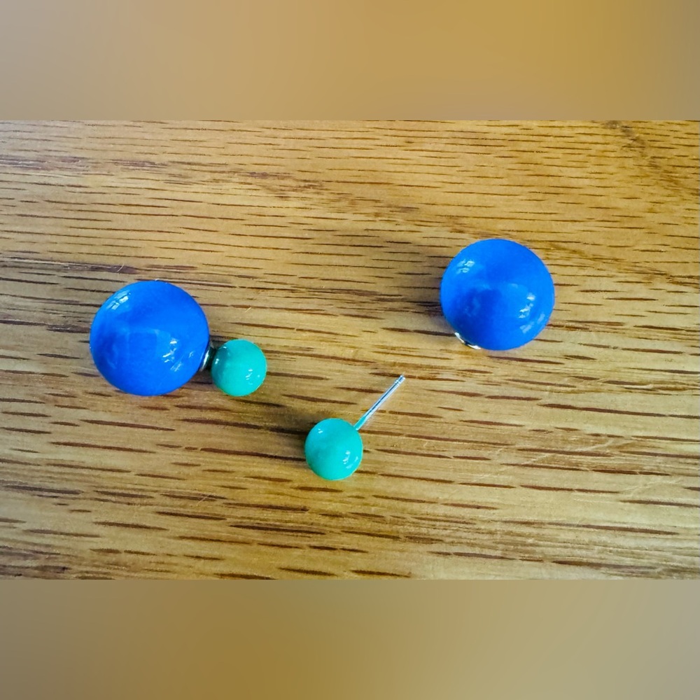 Studs Blue and Green Earrings
